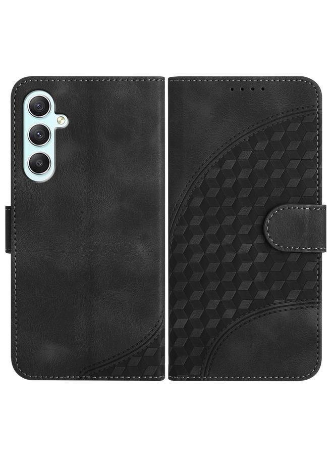 اس-توب جراب هاتف Samsung Galaxy A35 YX0060 من الجلد المنقوش برأس فيل مع حبل تعليق - Image 1