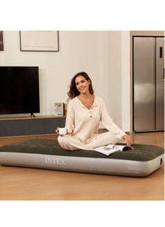 INTEX Intex Inflatable Mattress，Indoor and Outdoor Inflatable Air Mattress，Thickening Outdoor Camping Air Mattress Bed，Classic Blue/Black Airbed，Comfortable and Soft  - Image 2