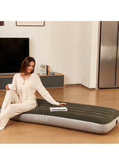 INTEX Intex Inflatable Mattress，Indoor and Outdoor Inflatable Air Mattress，Thickening Outdoor Camping Air Mattress Bed，Classic Blue/Black Airbed，Comfortable and Soft  - Image 3