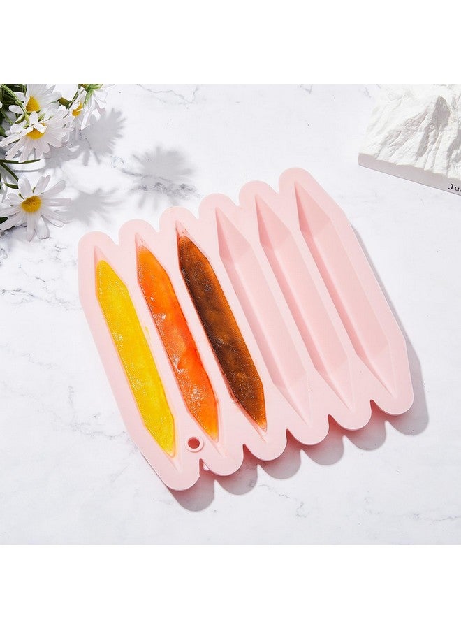 Tessco 4 Pack Assorted Crayon Molds Cavity 3D Crayon Silicone Mold Triangular Crayon Molds Silicone Chocolate Making Molds For Diy Wax Crayons Candle Melting Animal Flower Chocolate Pen Shapes Pink Gray - Image 4