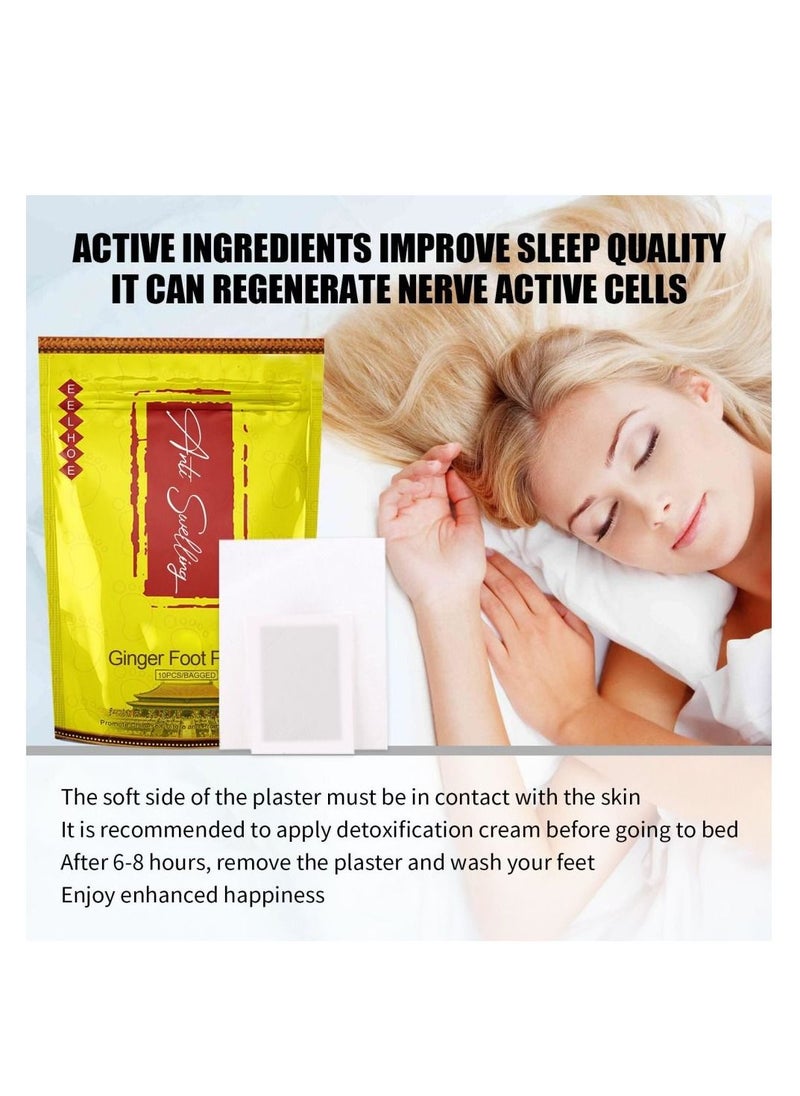 Generic - Pack of 10 Anti-Swelling Ginger Foot Detox Patches Foot Patches Improve Sleep Quality Weight Loss Weight Loss Patches Health Care - Image 1