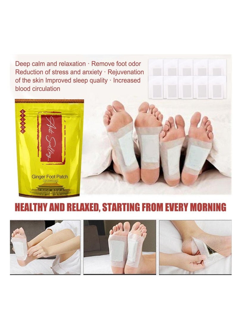 Generic - Pack of 10 Anti-Swelling Ginger Foot Detox Patches Foot Patches Improve Sleep Quality Weight Loss Weight Loss Patches Health Care - Image 1
