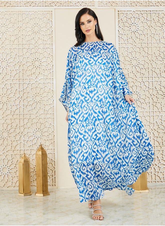 Styli - Ikat Print Maxi Kaftan - Image 1