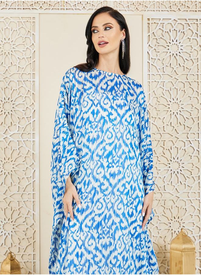 Styli - Ikat Print Maxi Kaftan - Image 1