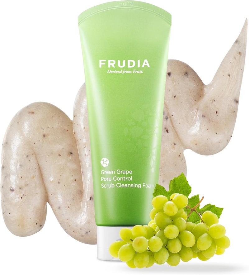 Wide range expanded design Green Grape Pore Control Scrub Cleansing Foam Global trendy simple build - Image 1