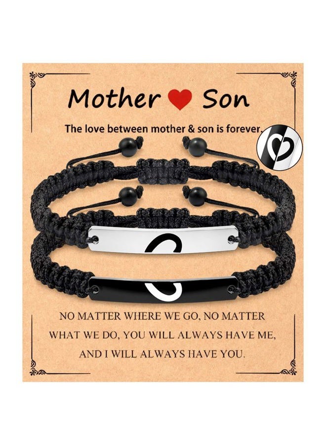 CXLDTE Gifts for Mom from Son, Mother Mom and Son Bracelets Birthday Baptism Valentine's Day Christmas Back to School First Day of Kindergarten Gifts for Teen Teenage Boys Kids - Image 1