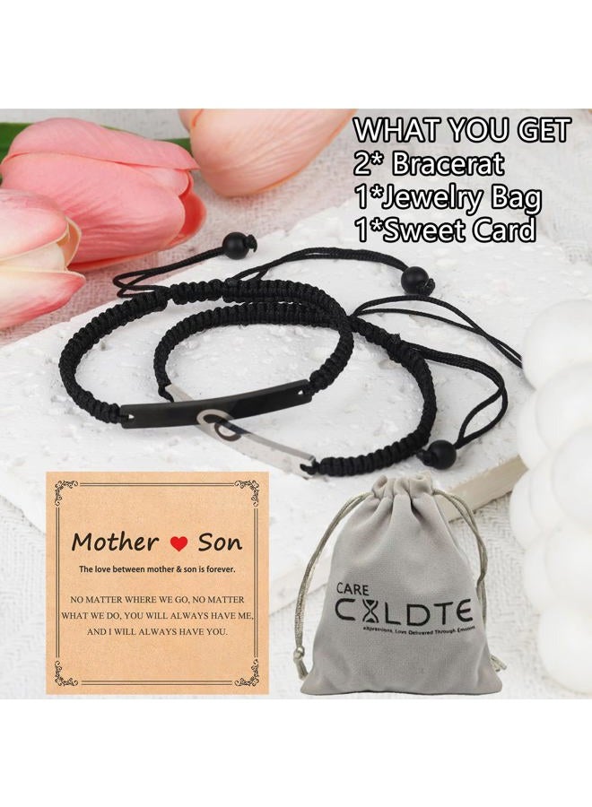 CXLDTE Gifts for Mom from Son, Mother Mom and Son Bracelets Birthday Baptism Valentine's Day Christmas Back to School First Day of Kindergarten Gifts for Teen Teenage Boys Kids - Image 4