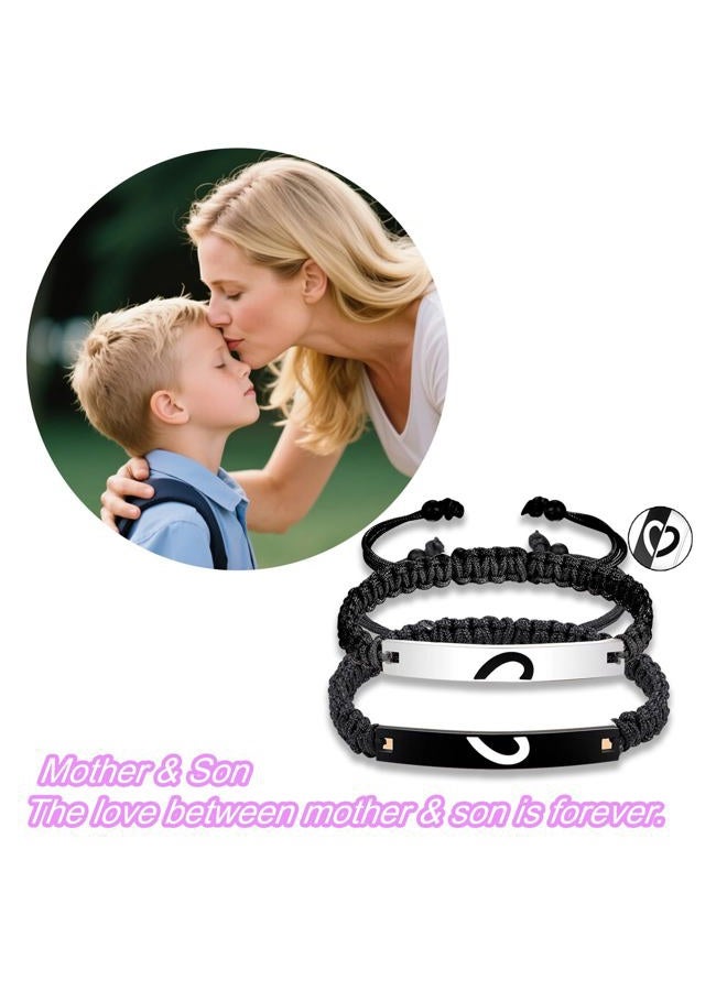 CXLDTE Gifts for Mom from Son, Mother Mom and Son Bracelets Birthday Baptism Valentine's Day Christmas Back to School First Day of Kindergarten Gifts for Teen Teenage Boys Kids - Image 5