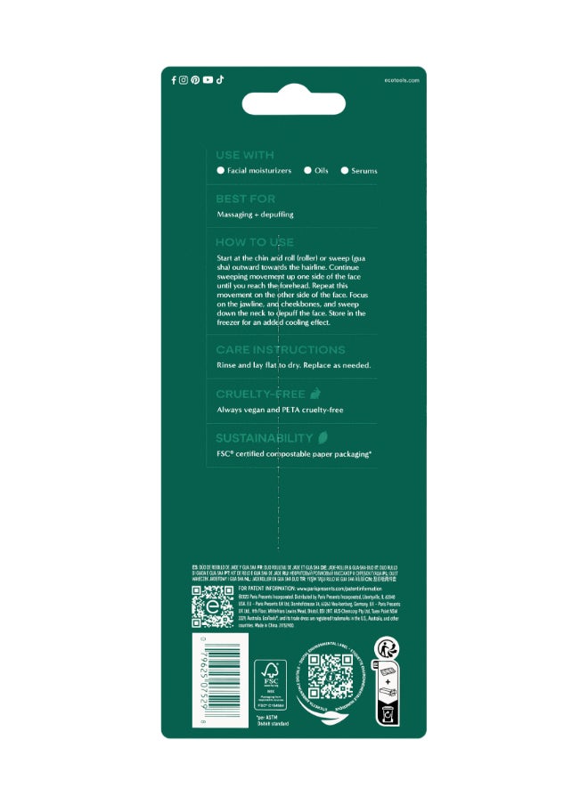 Eco Tools Jade Roller Guasha  - Image 2