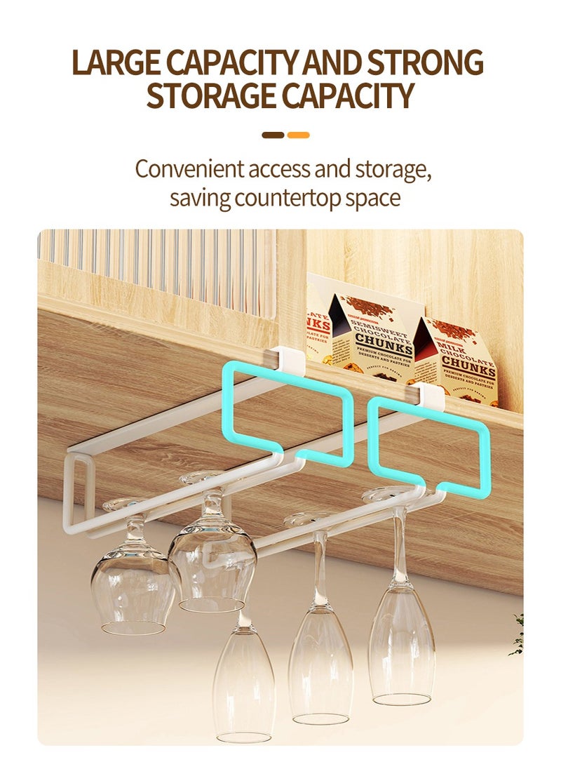 Beirui 2pcs glass goblet storage racks, hanging goblet racks, glassware racks, metal storage racks, glassware drying storage racks for kitchen and dining room  - Image 5