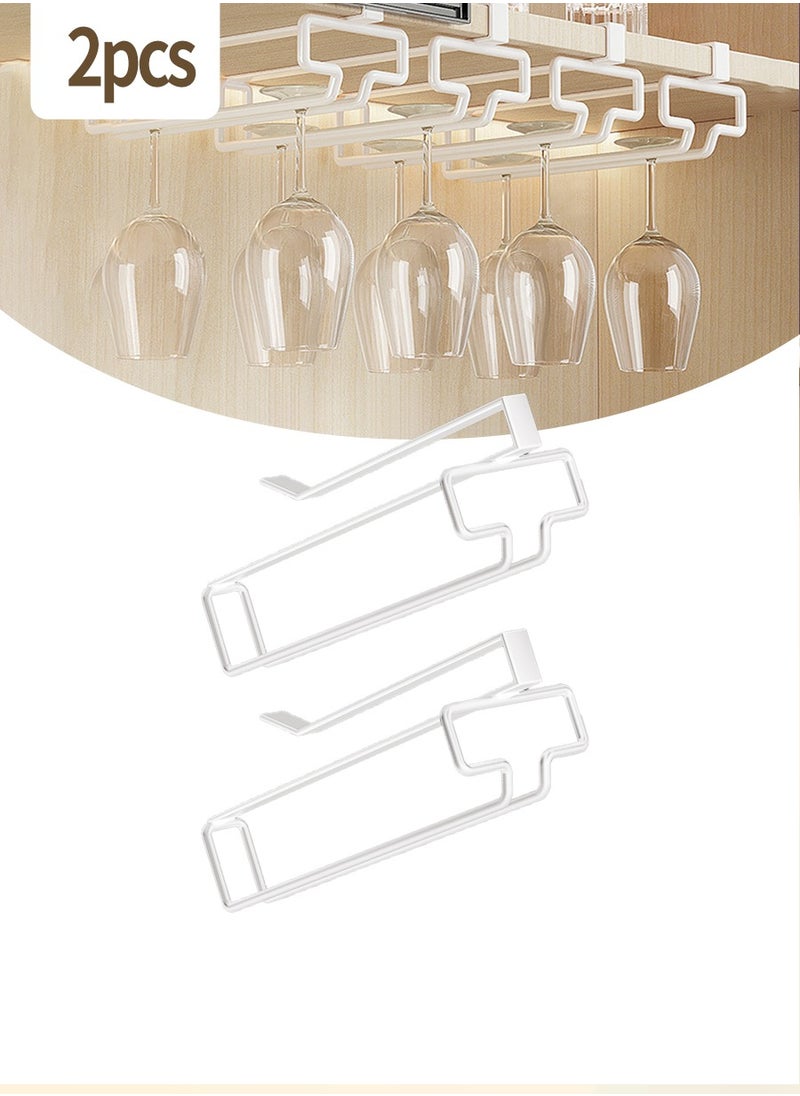 Beirui 2pcs glass goblet storage racks, hanging goblet racks, glassware racks, metal storage racks, glassware drying storage racks for kitchen and dining room  - Image 1