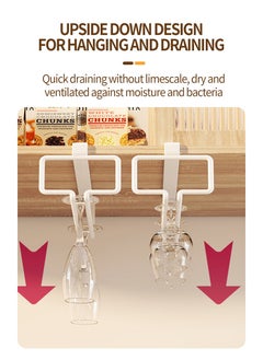 Beirui 2pcs glass goblet storage racks, hanging goblet racks, glassware racks, metal storage racks, glassware drying storage racks for kitchen and dining room  - Image 4
