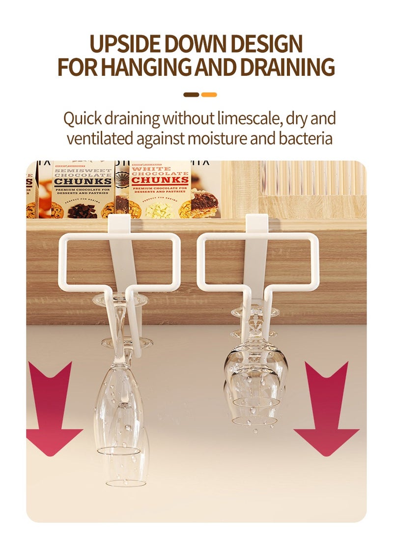 Beirui 2pcs glass goblet storage racks, hanging goblet racks, glassware racks, metal storage racks, glassware drying storage racks for kitchen and dining room  - Image 4