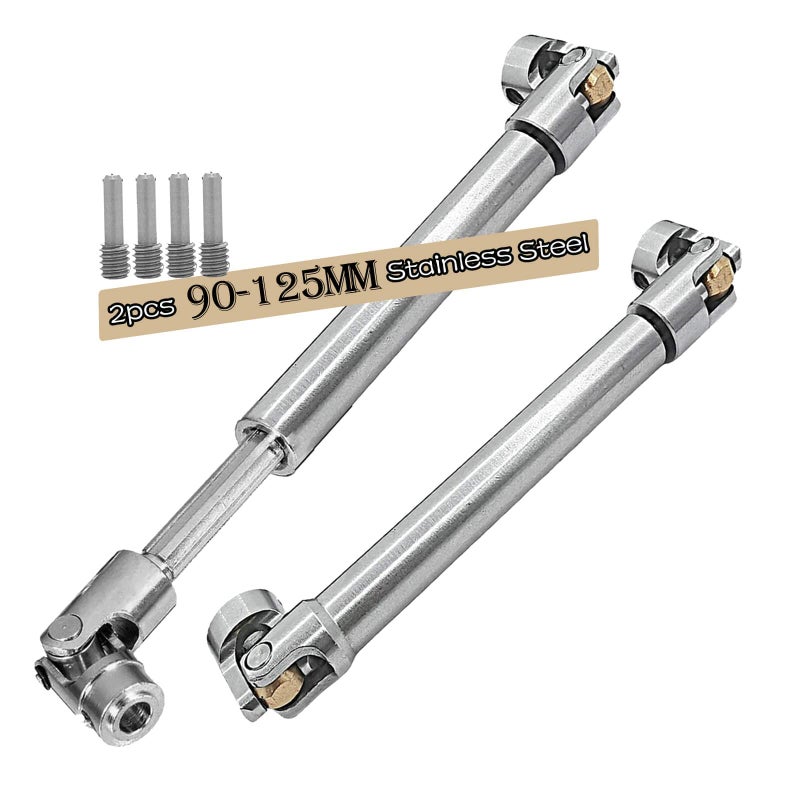 ARRCat 2PCS 90125MM Stainless Steel Universal Drive Shaft for 110 TRX4 TRX6 SCX10 Wraith Capra D90 TF2 Red cat GEN8 110 RC CrawlerARRCat RC Upgrade Parts HopUps Centre Drive Shaft - Image 3