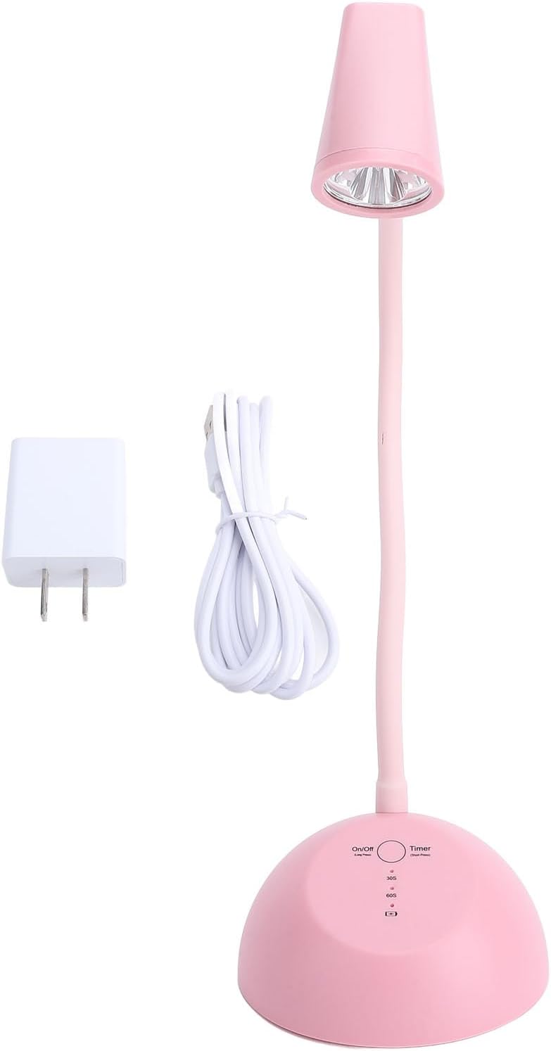 HEEPDD UVs Nail Lamp, Rechargeable Gooseneck LED Gel Light, Touch Control for DIY Nail Art with Timing Features Special Lighting - Image 3