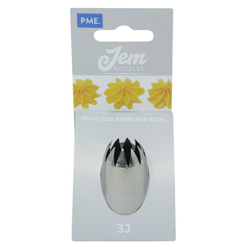 PME JEM Large Curved Star Savoy Piping Nozzle Decorating Tip no 3J