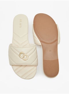 Celeste Women's Quilted Slip-On Sandals with Logo Accent  - Image 5