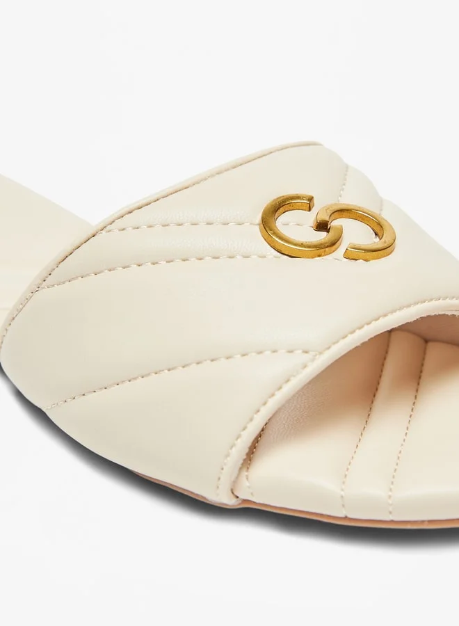 Celeste Women's Quilted Slip-On Sandals with Logo Accent
