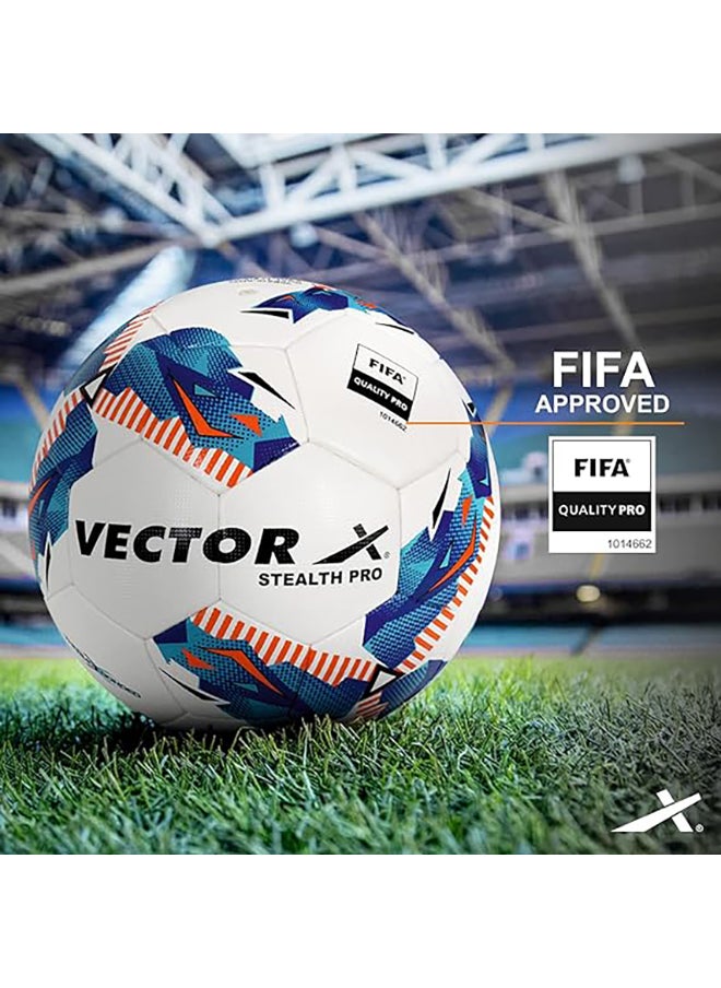 Vector X - Stealth Pro Thermo Bonded PU Football | Size 5 | Moulded | Professional | Match | Training | Practice | Soccer Ball - Image 1