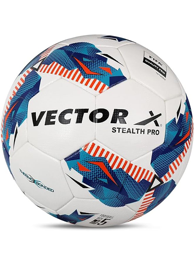 Vector X - Stealth Pro Thermo Bonded PU Football | Size 5 | Moulded | Professional | Match | Training | Practice | Soccer Ball - Image 1