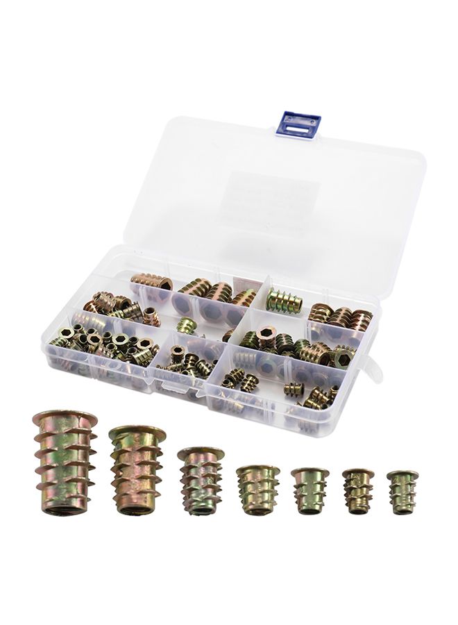 NIBEMINENT 100-Piece Screw Socket Nut Multicolour 0.206kg - Image 1