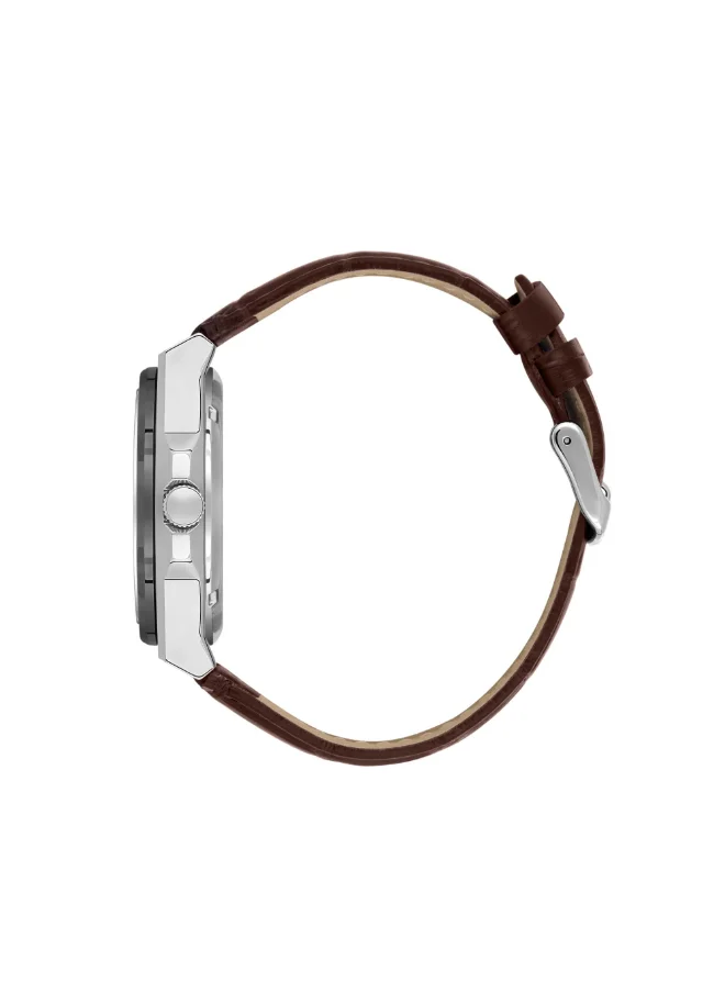 Lee Cooper Men's Watch, Automatic  Display and Leather Strap - LC08050.354, Brown