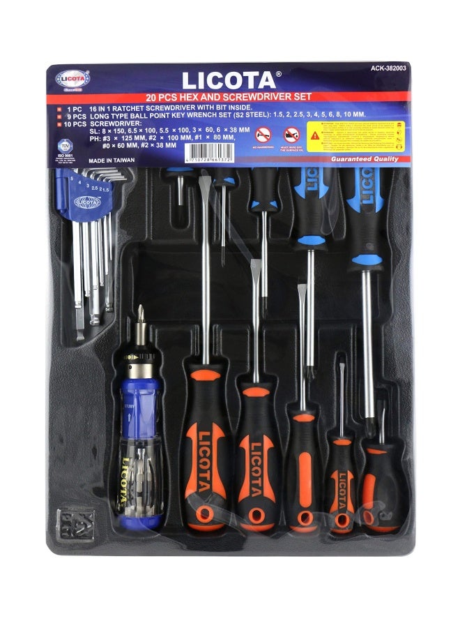 LICOTA 20 - Pieces Hex And ScrewInchiver Set  - Image 1
