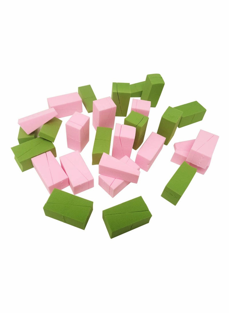 Excefore Cosmetic Sponge Wedges, 48 Pcs Makeup Foam Wedges, Nail Art Sponges, Foundation Beauty Tools - Image 1