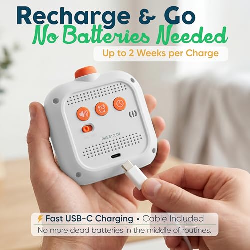 VISSE Digital Visual Timer for Kids - Rechargeable, Silent Count Up/Down for Calmer Routines - 99 Min Countdown Kids Timer for Classroom, Home & Therapy - Builds Focus & Independence - Image 4