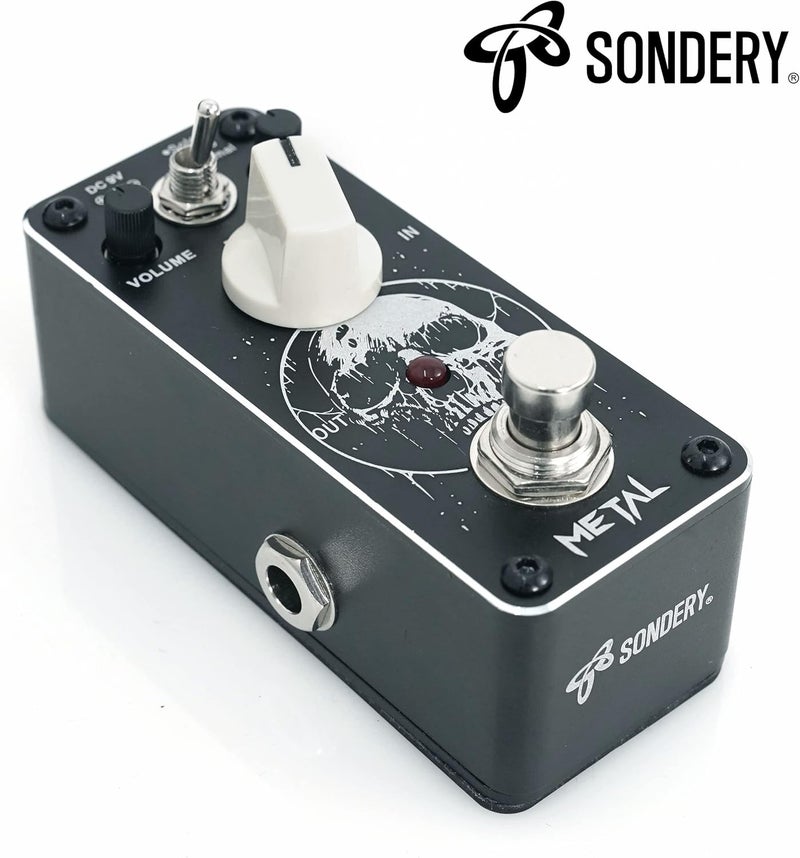 Sondery دواسة تشويه معدنية من للغيتارات الكهربائية، توفر نطاقًا واسعًا وناعمًا من تأثيرات التشويه العتيقة، بثلاثة أوضاع: سولو توربو (Solo Turbo) وعادي (Normal)، مع وظيفة بايباس حقيقي (True Bypass)، وتصميم فني أنيق وحجم صغير. - Image 2
