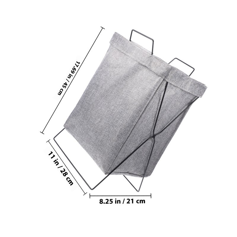 Iron Frame Laundry Hamper Foldable Clothes Storage Basket Home Laundry Basket - Image 2