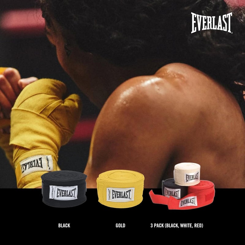 Everlast 180-Inch Cotton Blend Hand Wraps for Boxing - Gold - Image 5