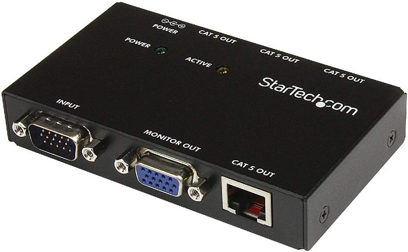 StarTech.com VGA Over CAT5 Video Extender - VGA Extender - 450ft (150m) - 4-Port , TAA (ST1214T) - Image 1