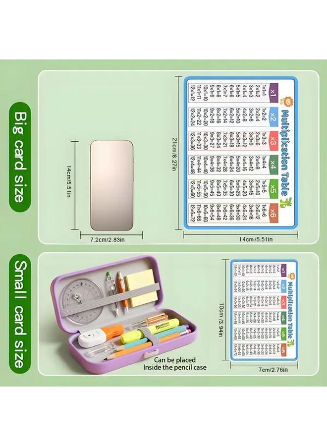 Division Card Set Laminated Math Facts Charts Large Small Flash Cards for Homeschool Classroom - Image 3