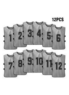 Y&D Sports Pinnies Numbered Practice Vest Pennies For Soccer Basketball Jersey Bibs,Set Of 12 Youth Adults Team  - Image 1
