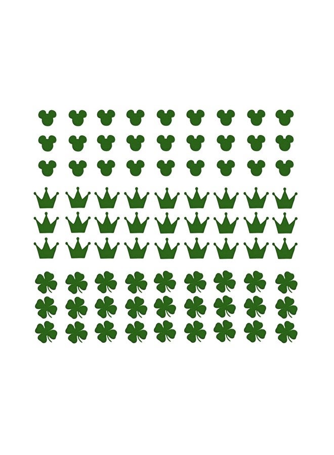 Comet Busters Self Adhesive Cute Nail Decoration Decals, Nail Art Stickers (Shamrock Green) (NAO008) - Image 1