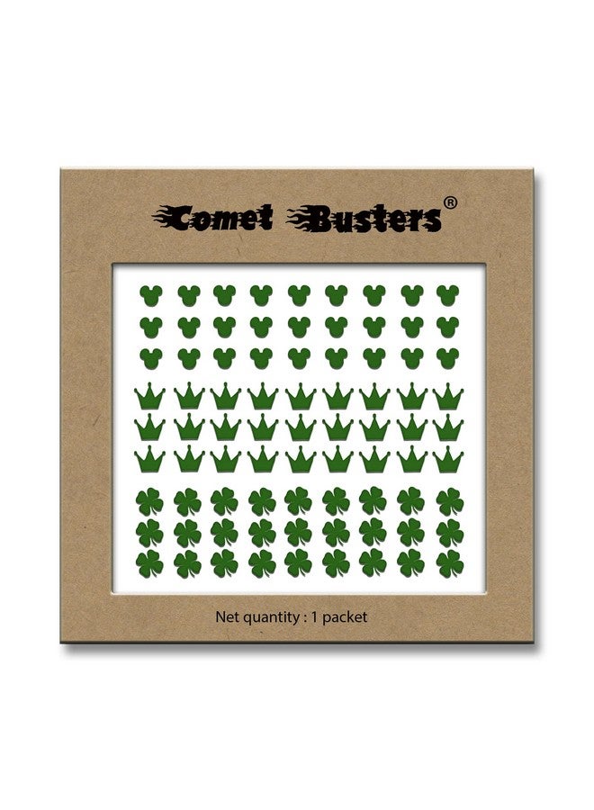Comet Busters Self Adhesive Cute Nail Decoration Decals, Nail Art Stickers (Shamrock Green) (NAO008) - Image 3
