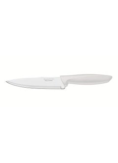 Since 1911,Made in Brazil- Plenus 6 Inches Chef Knife with Stainless Steel Blade and White Polypropylene Handle
