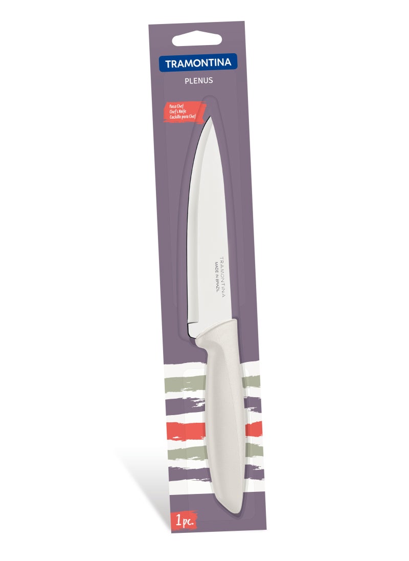 TRAMONTINA - Since 1911,Made in Brazil- Plenus 6 Inches Chef Knife with Stainless Steel Blade and White Polypropylene Handle - Image 1