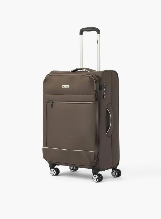 Wave Solid Softcase Trolley Bag With Retractable Handle