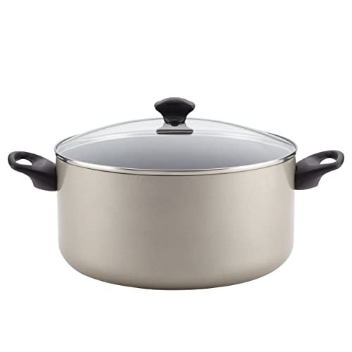 Farberware Promotional Cookware Aluminum Nonstick Covered Stockpot 105Quart Champagne Silver