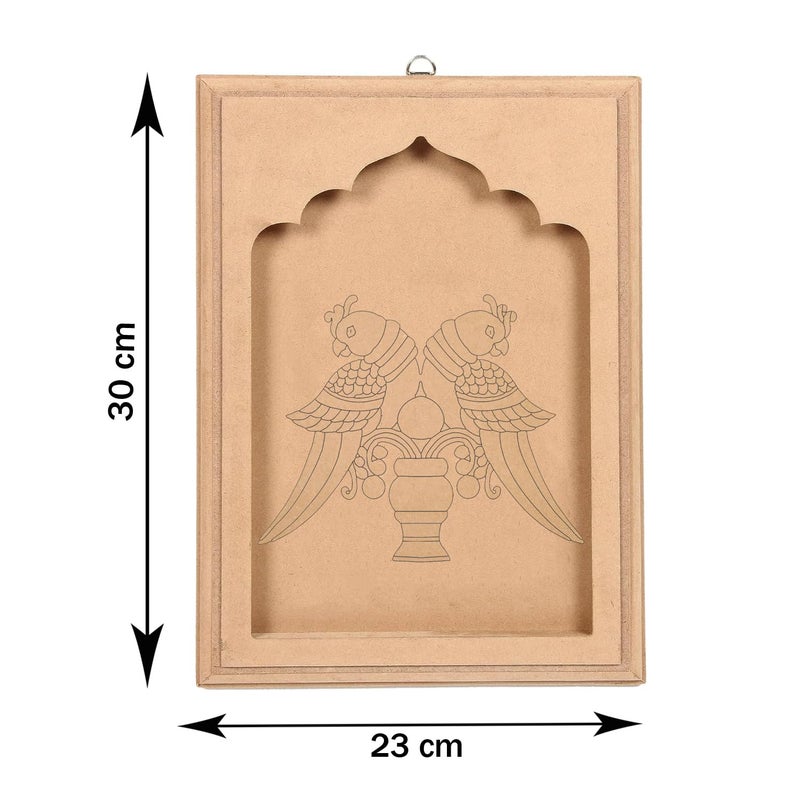 Wrapping Studio MDF Board for Lippan Art - Pre-Marked Beautiful Bird Design Cutouts for Craft, Painting, DIY Projects - Eco-Friendly MDF Wood, 30x23 cm, Ideal for Creative Gift Ideas - Image 3