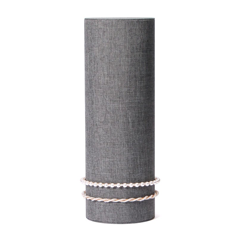 Coward Vertical Headband Holder Hairband Accessories Display Stand Necklaces Scrunchie Hairband Showcase Storage (gray linen) - Image 5