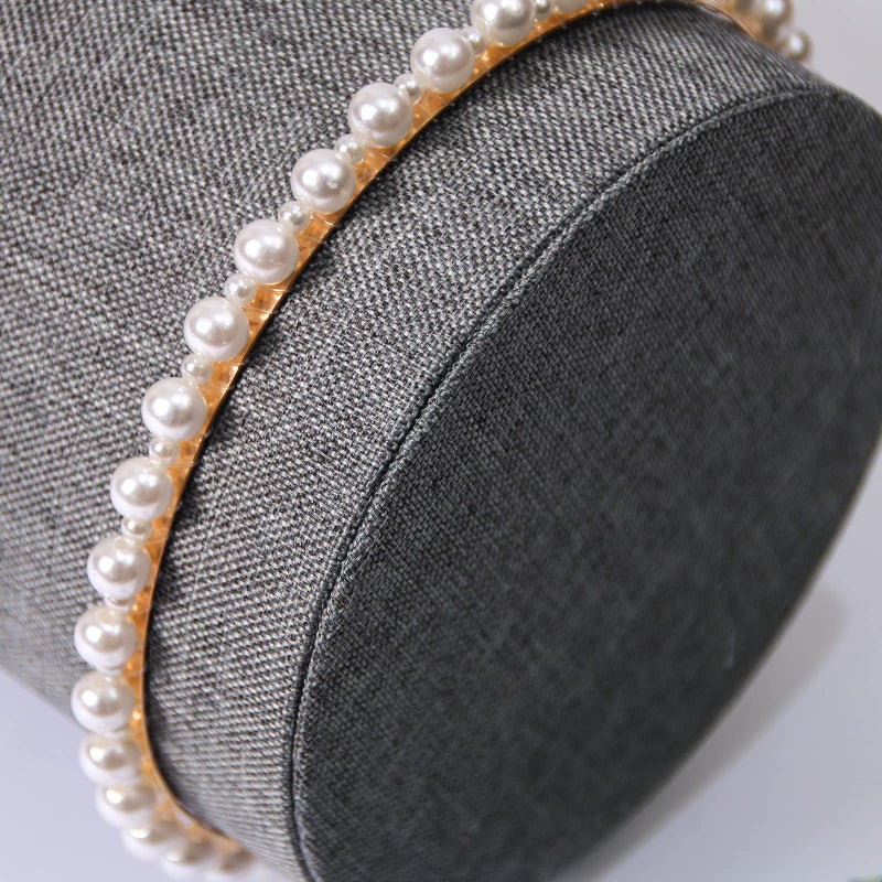 Coward Vertical Headband Holder Hairband Accessories Display Stand Necklaces Scrunchie Hairband Showcase Storage (gray linen) - Image 3