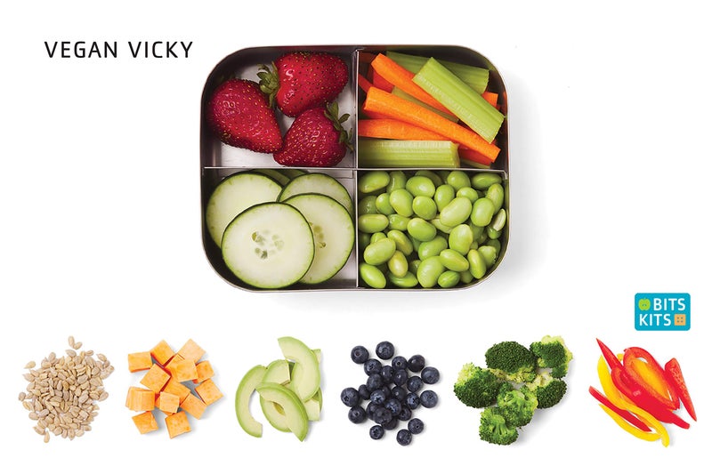 Bits Kits Stainless Steel Bento Box Lunch and Snack Container for Kids and Adults, 4 Sections - Image 5