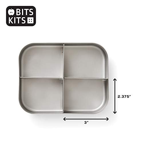 Bits Kits Stainless Steel Bento Box Lunch and Snack Container for Kids and Adults, 4 Sections - Image 4