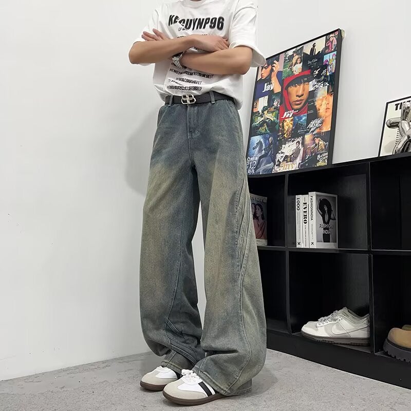 Unisex Classic Denim Jeans Loose Fit Daily Outdoor Wear - Image 2