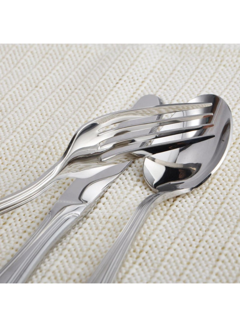 DANUBE HOME Tahani 24-Piece Cutlery Set – Premium Stainless Steel Flatware Set with Forks, Knives, Spoons for Dining and Kitchen, Elegant Durable Design, Ideal for Home, Parties & Restaurants -Serves 6 - Image 4