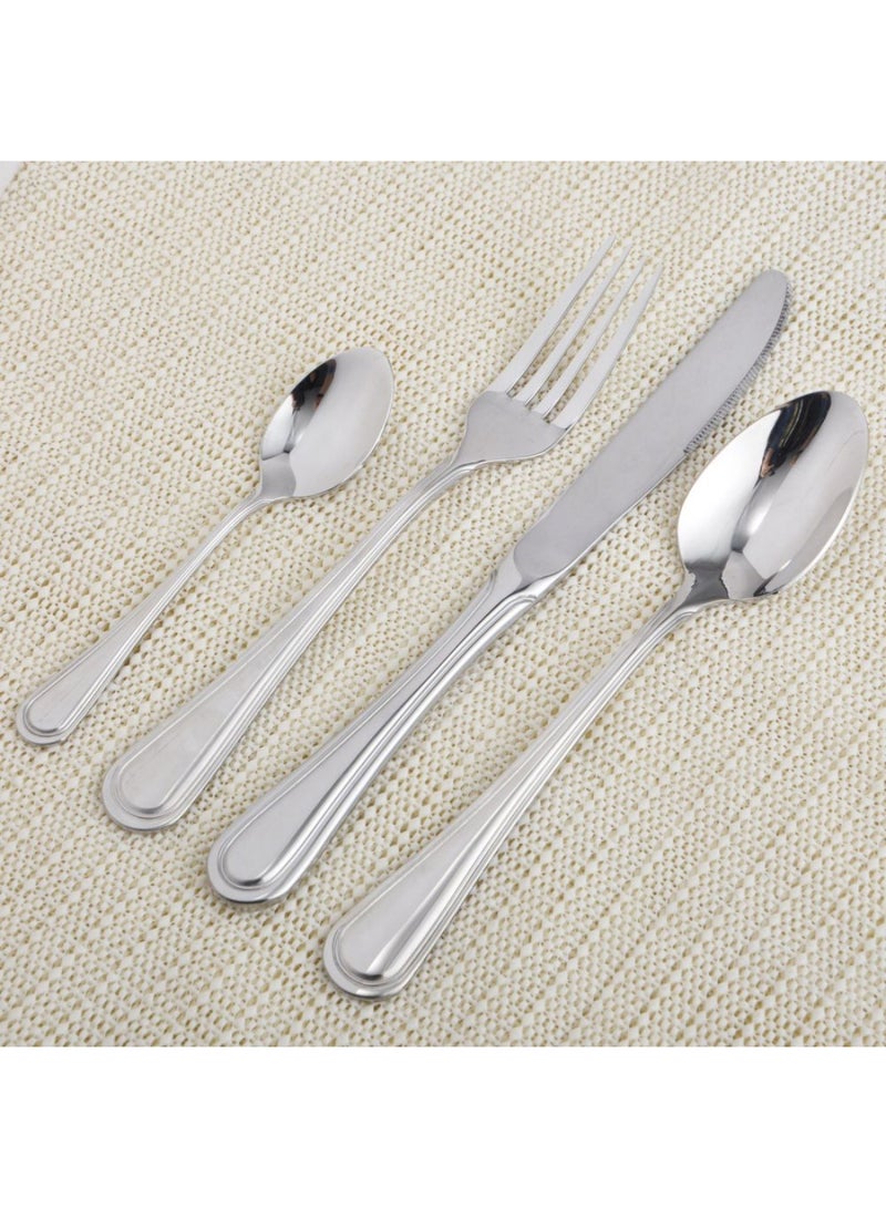 DANUBE HOME Tahani 24-Piece Cutlery Set – Premium Stainless Steel Flatware Set with Forks, Knives, Spoons for Dining and Kitchen, Elegant Durable Design, Ideal for Home, Parties & Restaurants -Serves 6 - Image 2