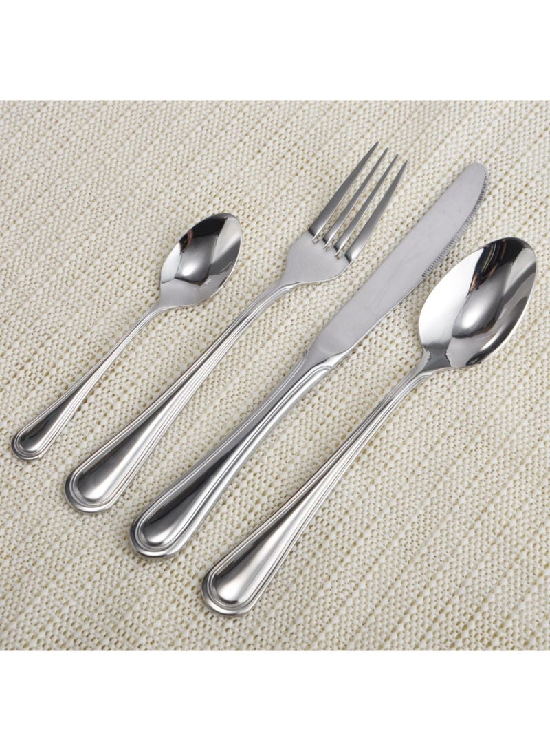 DANUBE HOME Tahani 24-Piece Cutlery Set – Premium Stainless Steel Flatware Set with Forks, Knives, Spoons for Dining and Kitchen, Elegant Durable Design, Ideal for Home, Parties & Restaurants -Serves 6 - Image 1